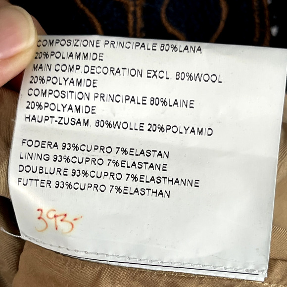 Piazza Sempione Wool Sheath Dress Womens 44 8 Blue Crochet Made in Italy Classic - Picture 8 of 15